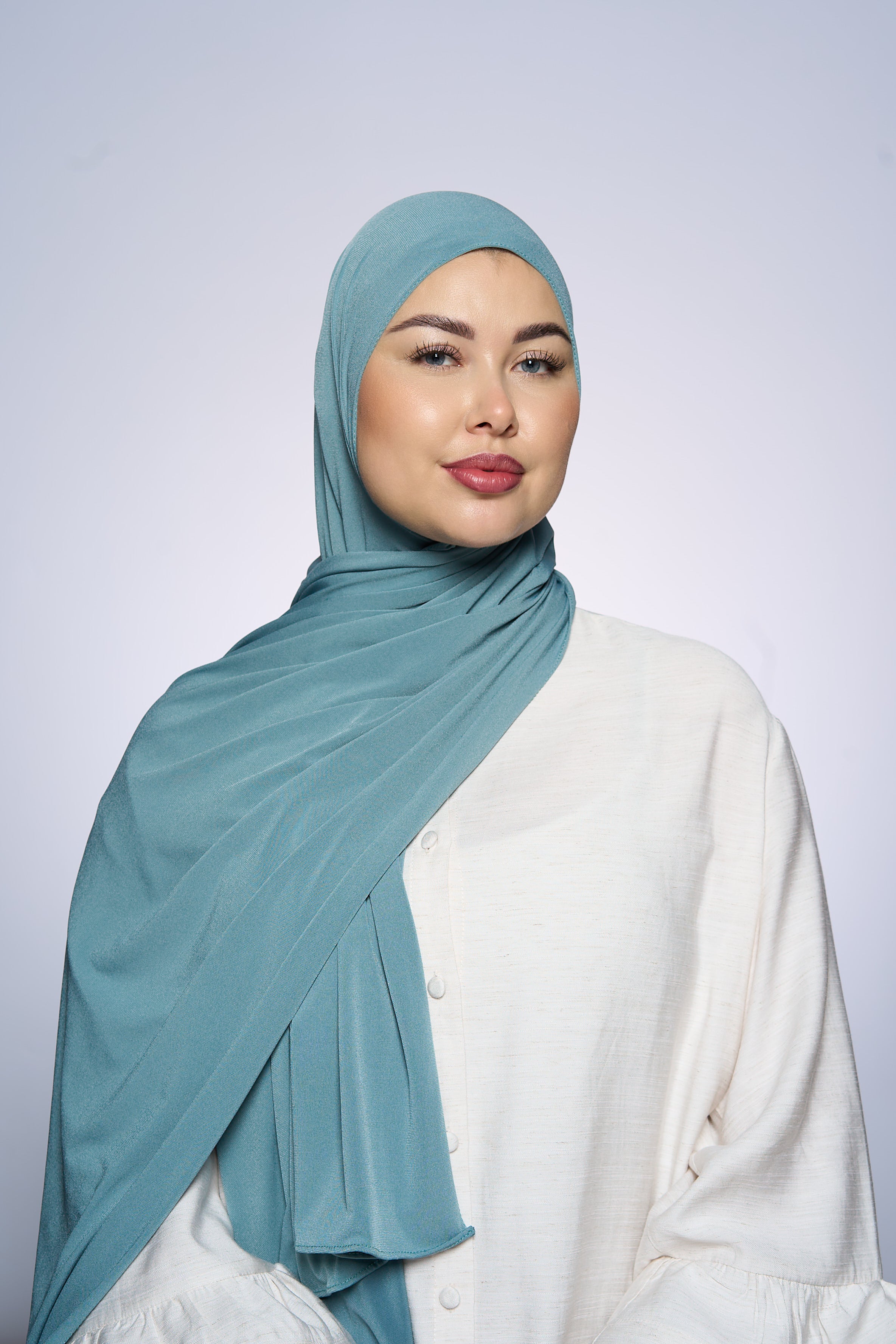 Premium Jersey Hijab Fin - Stone