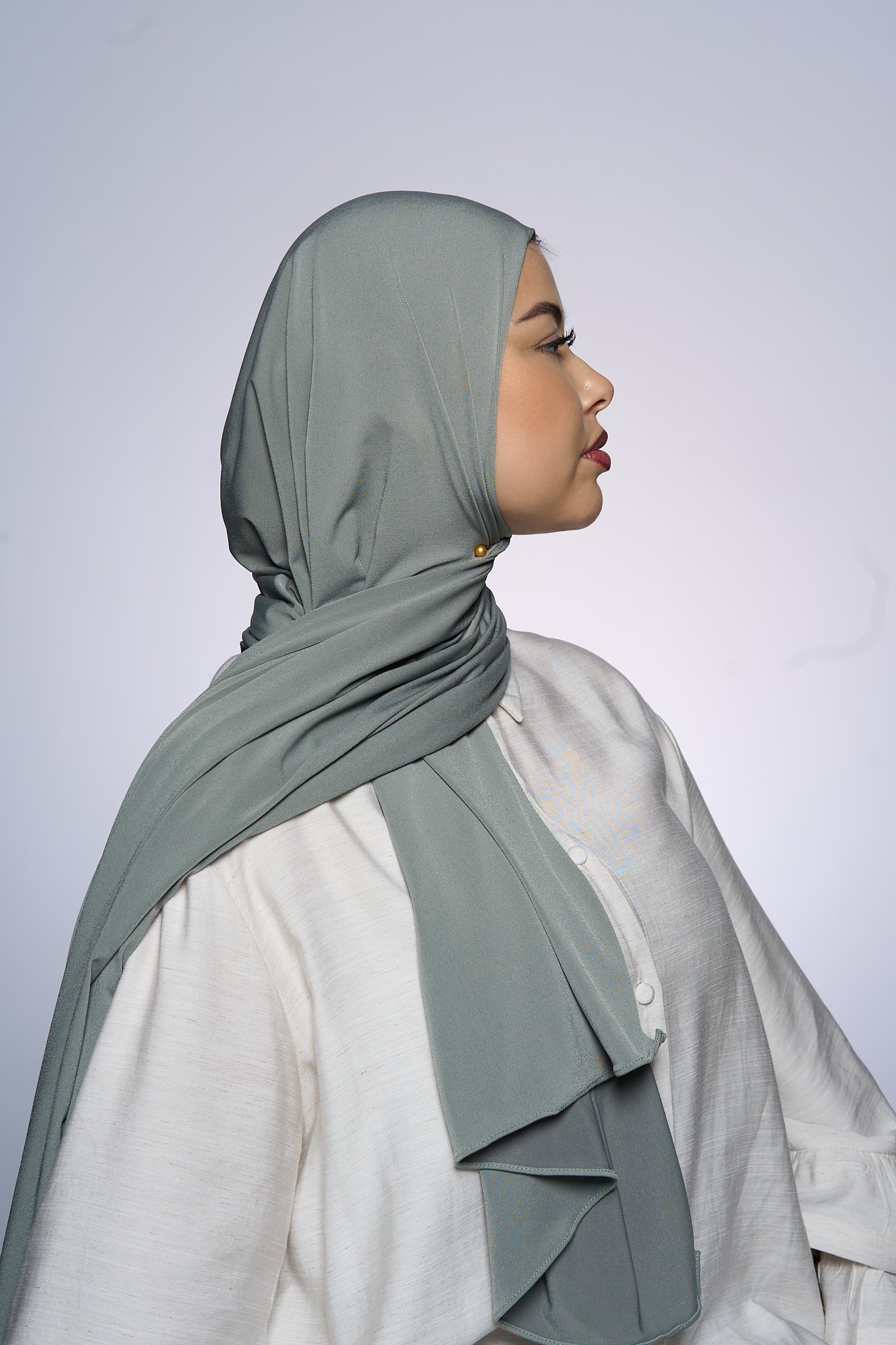 Premium Jersey Hijab Fin - Latte Medium