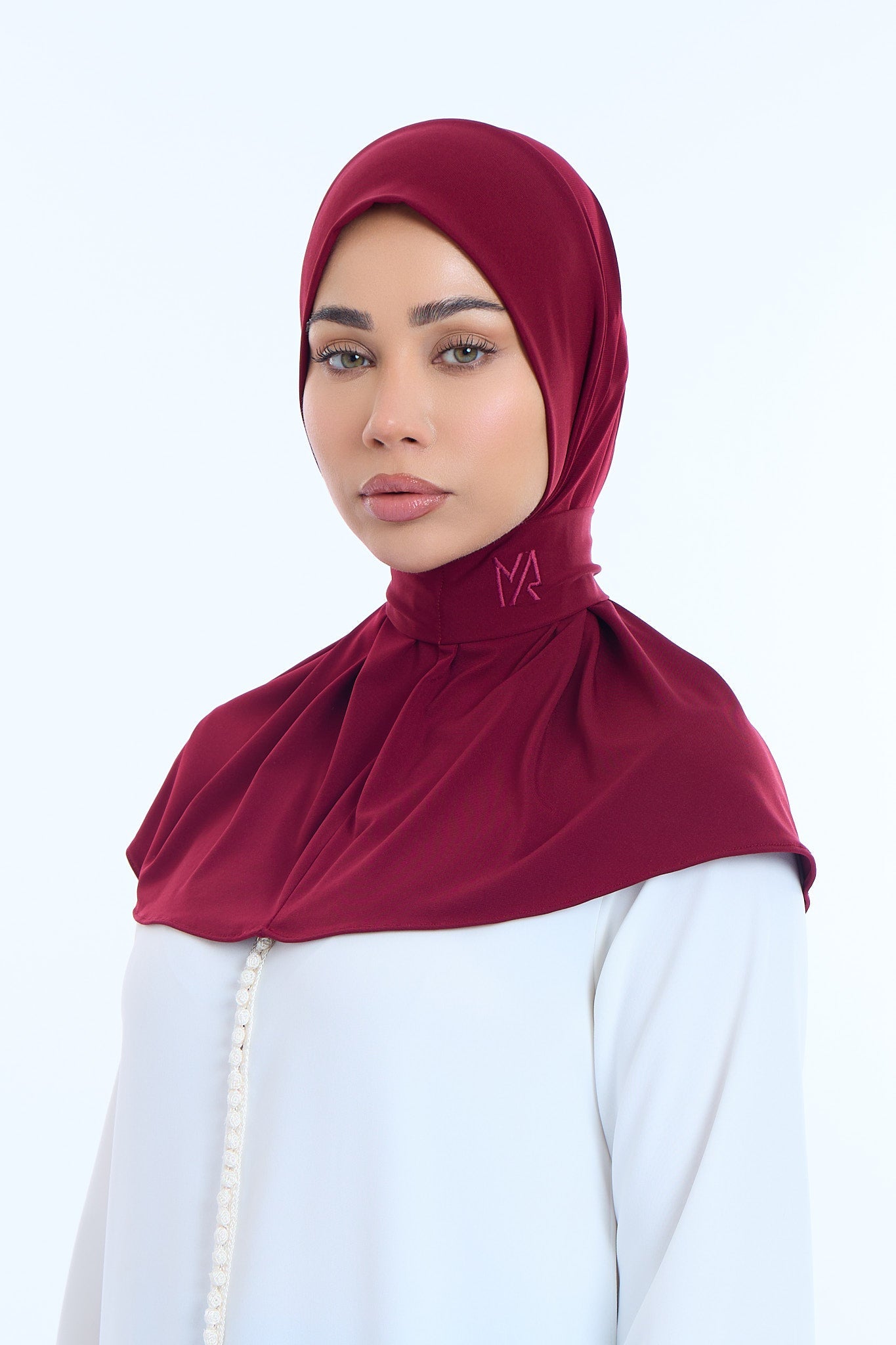Instant Hijab Premium II Burgundy Wine