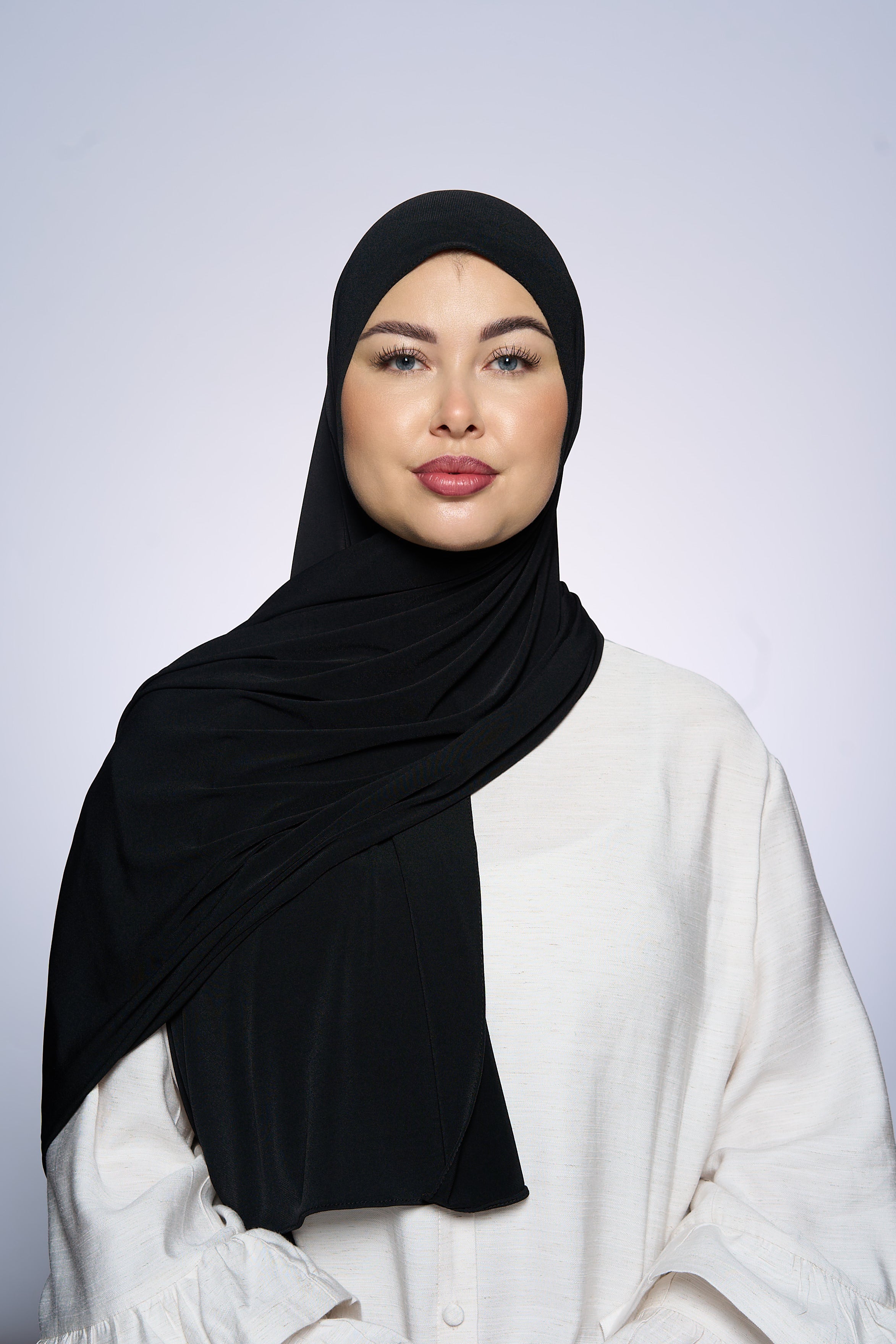 Premium Jersey Hijab Fin - Black