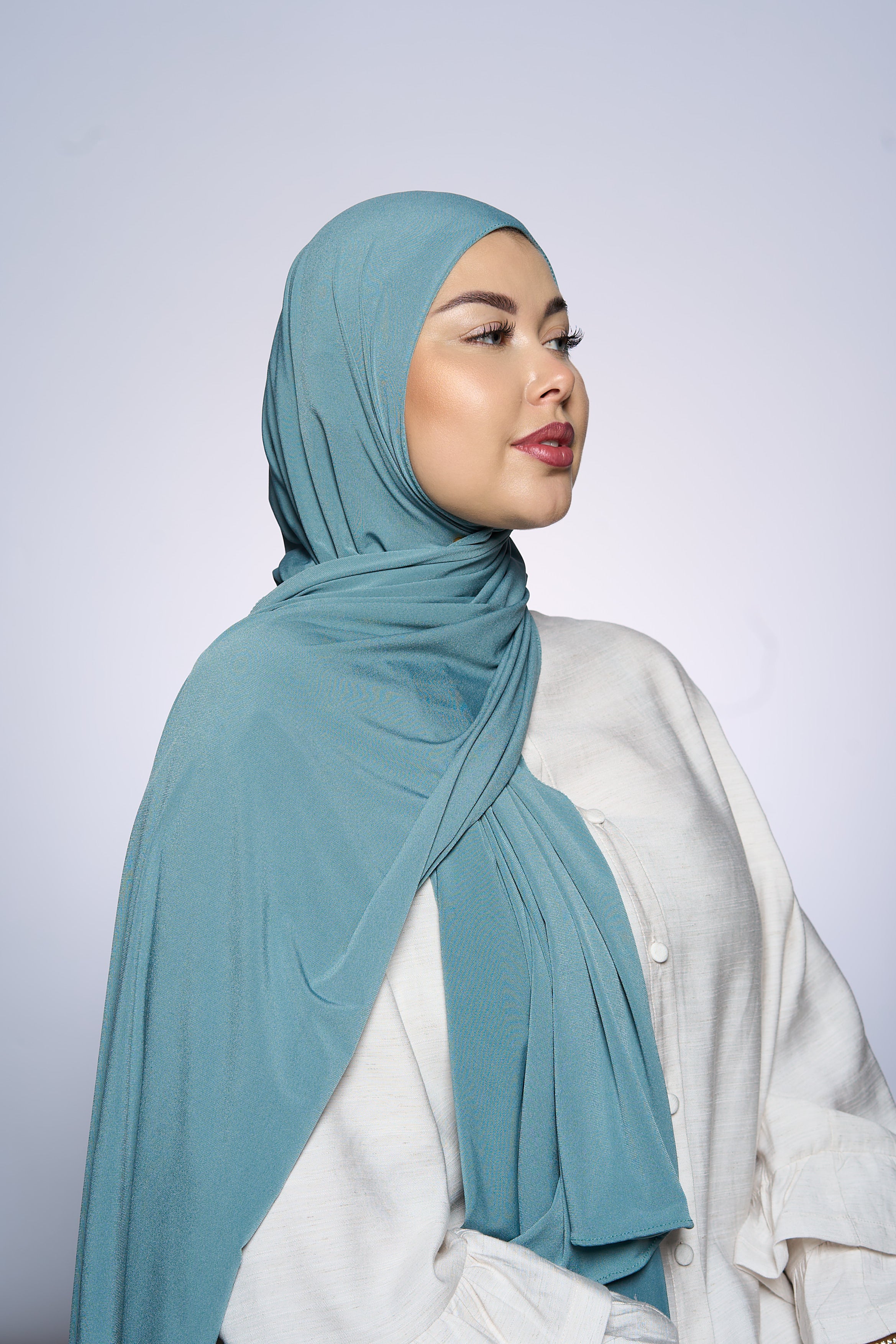 Premium Jersey Hijab Fin -  Stone
