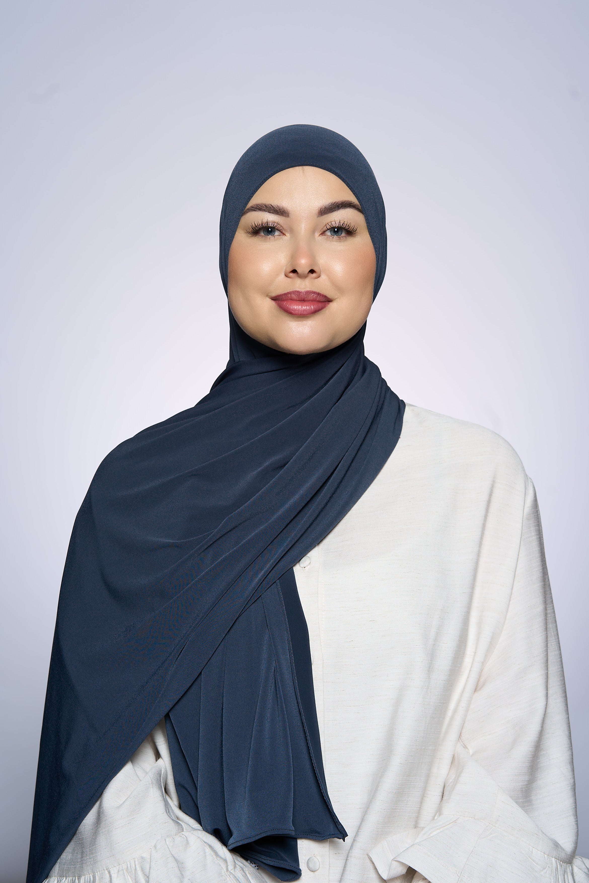 Premium Jersey Hijab Fin - Anthracite Gray