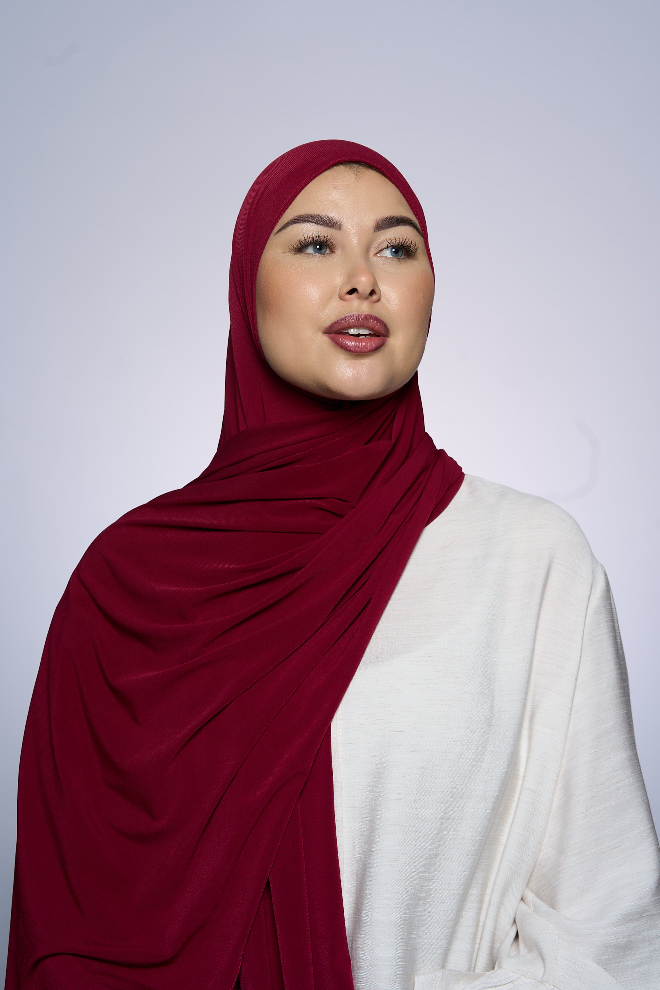 Premium Jersey Hijab Fin - Bordeaux
