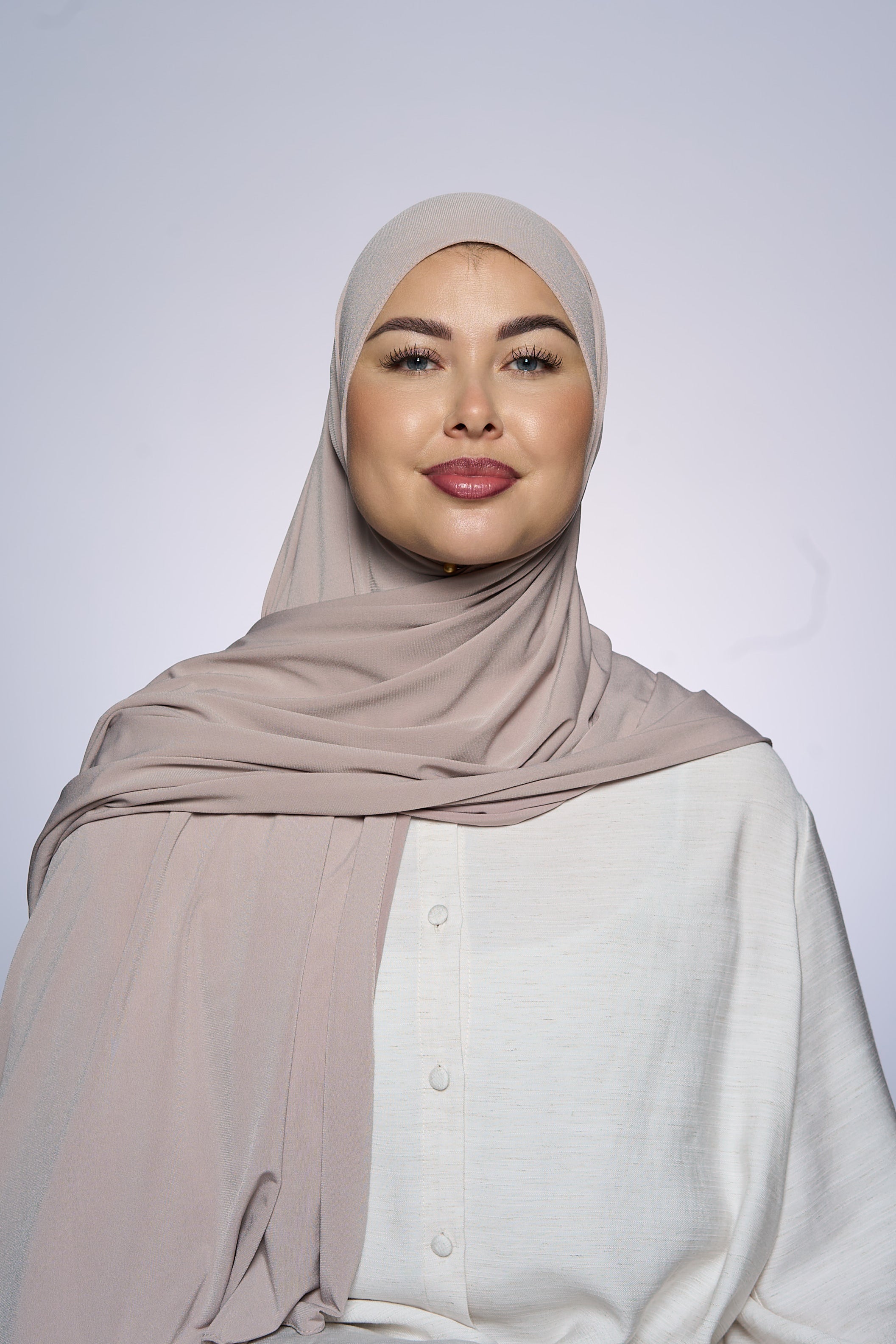 Premium Jersey Hijab Fin - Light Peach