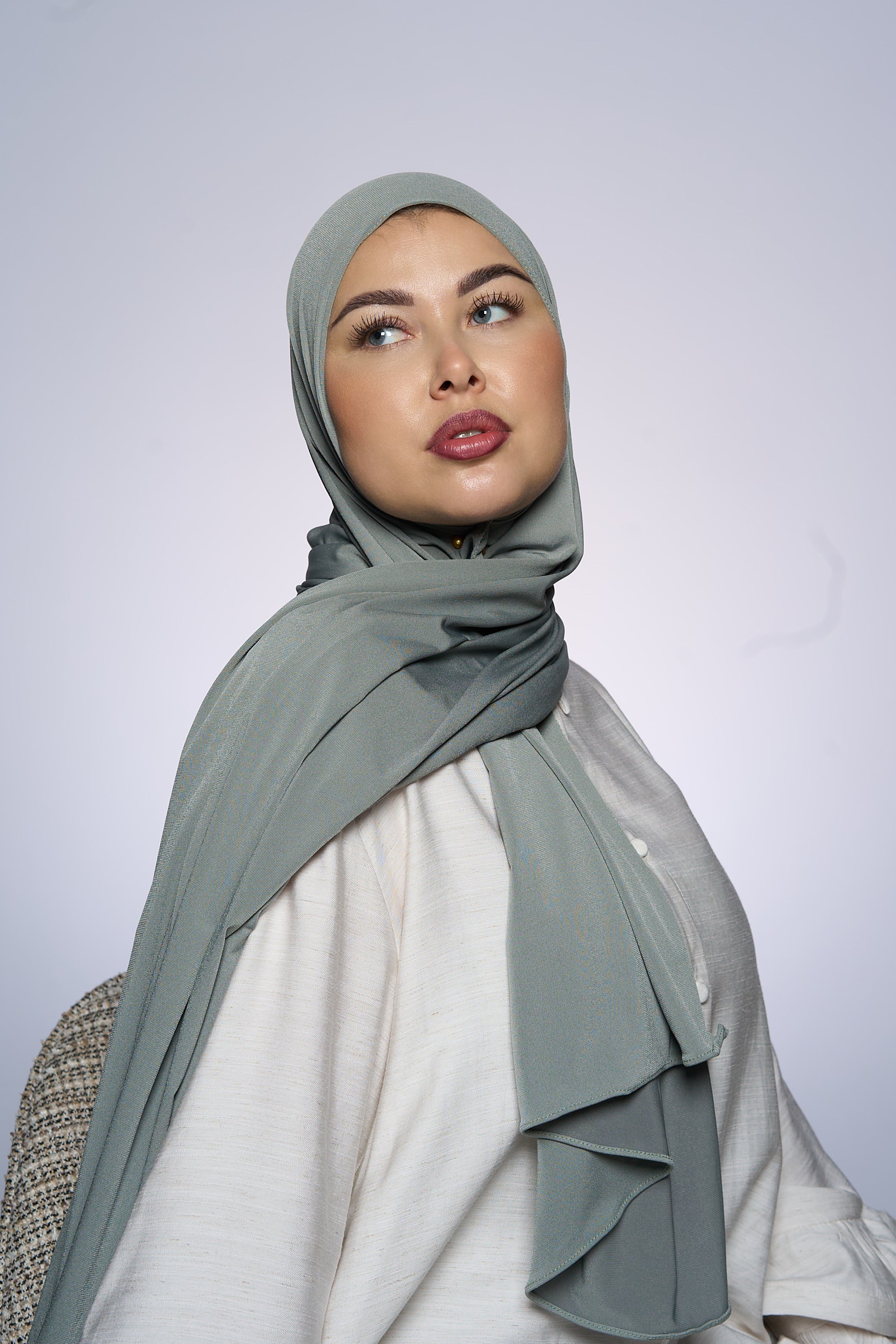 Premium Jersey Hijab Fin - Latte Medium