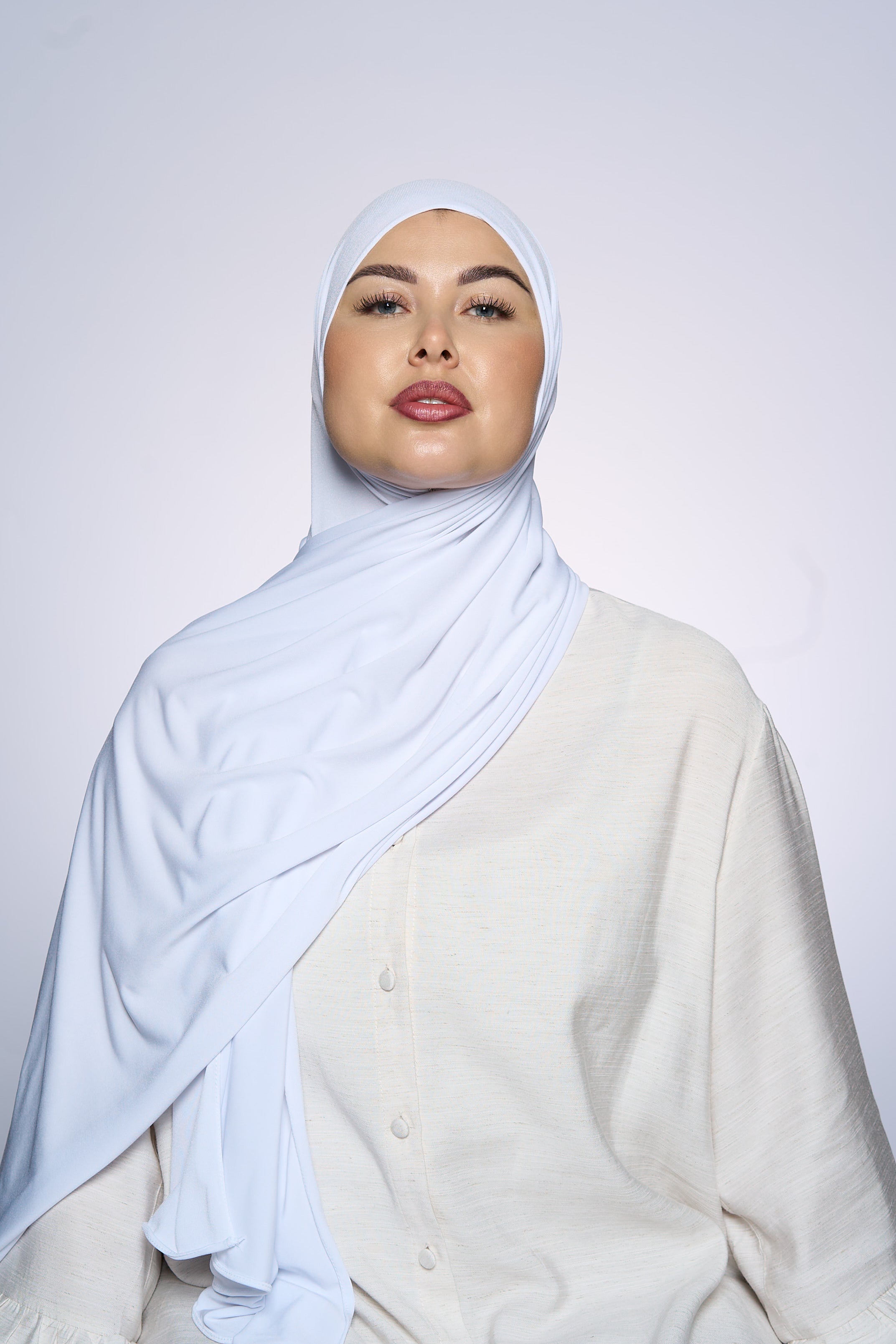Premium Jersey Hijab Fin - White