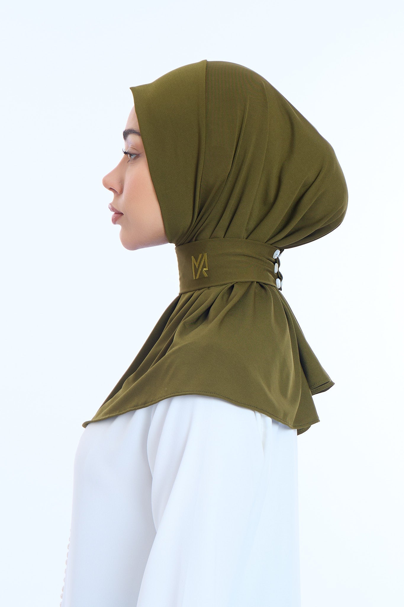 Instant Hijab Premium II Army Green